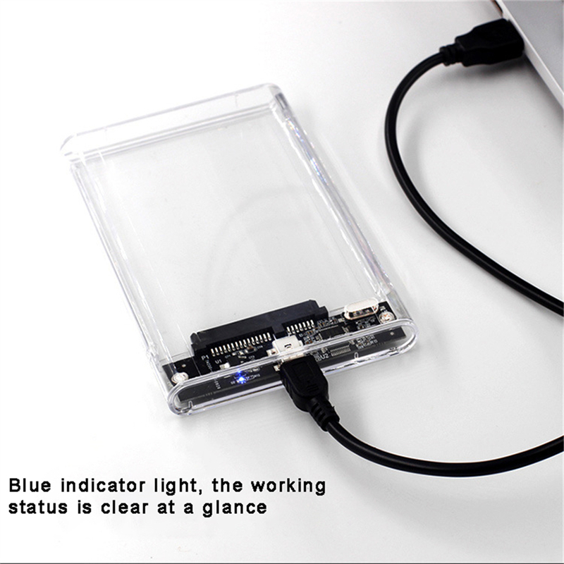 Portable Ssd Enclosure - Custodia trasparente per HDD, box esterno