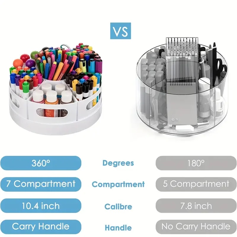 Tech Accessories For Office - Organizer da scrivania girevole a 360
