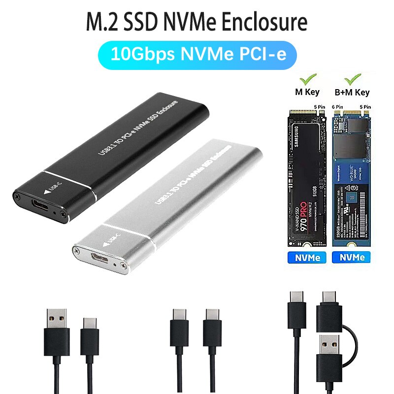 Portable Ssd Enclosure - Custodia Esterna per SSD M.2 NVME