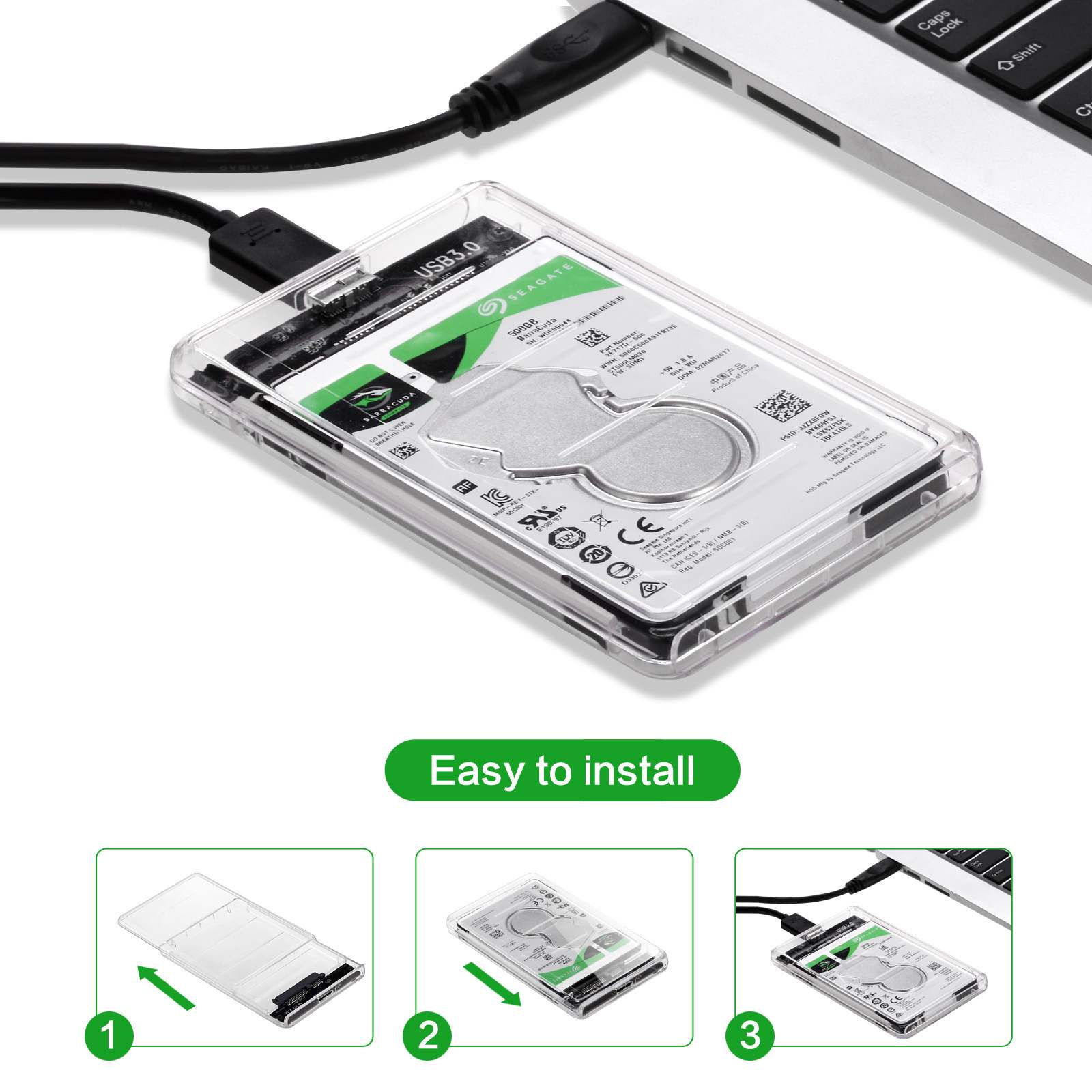 Case esterno trasparente da 2, - Portable Ssd Enclosure recensione e prezzo