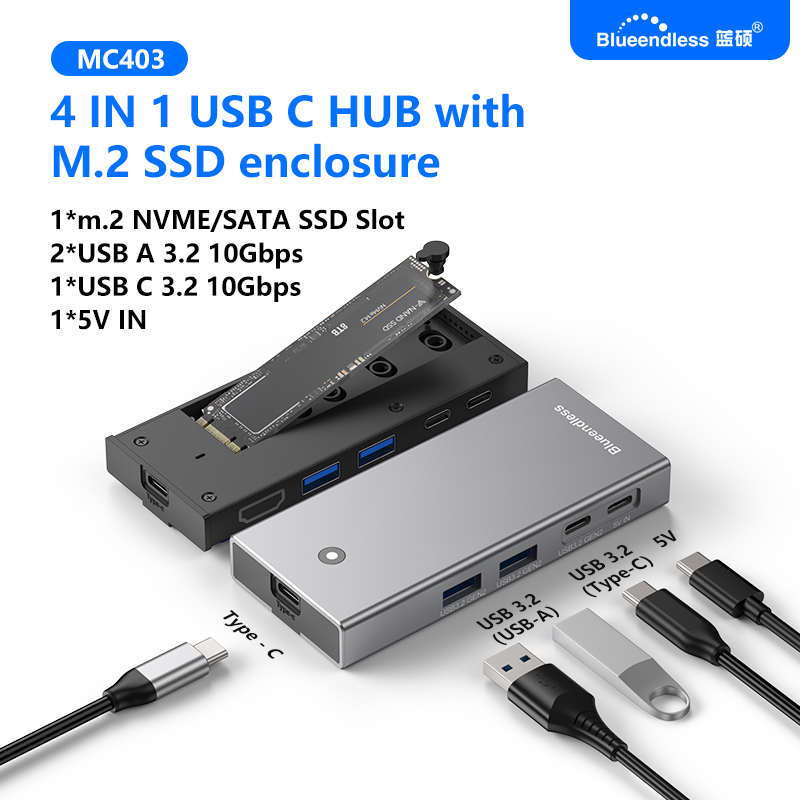 Blueendless M2 Sata/NVMe SSD E - Portable Ssd Enclosure recensione e prezzo