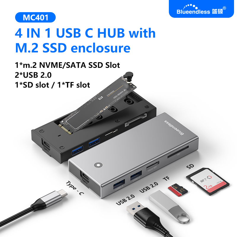 Blueendless M2 Sata/NVMe SSD E - Portable Ssd Enclosure recensione e prezzo