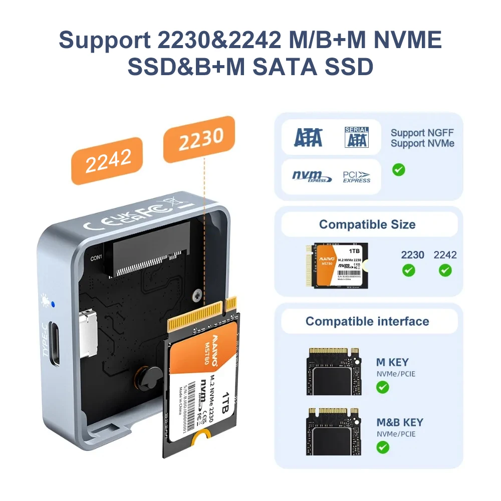 MAIWO M.2 2230 2242 NVMe SATA  - Portable Ssd Enclosure recensione e prezzo