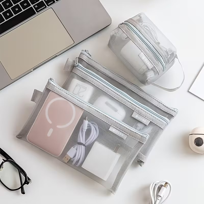 Borse Organizer in Rete Grigia - Tech Accessories Case recensione e prezzo